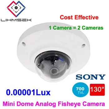 

Lihmsek 700TVL Super Low Lux Day Night Full color Indoor Vandalproof Mini camera Fish-Eye 130 degree CCTV Camera Starlight