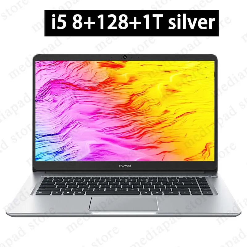 15,6 дюймов huawei MateBook D ips компьютер 8 Гб DDR4 128 ГБ/256 SSD Intel Core i5-8250U Windows 10 1920x1080 ноутбук - Цвет: i5 8 128G 1T silver