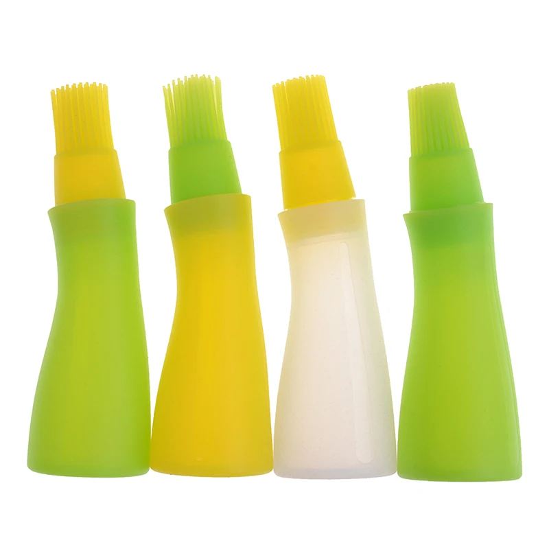 Portable Silicone Oil Bottle With Brush Baking BBQ Basting Brush Pastry