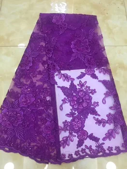 

African Tulle Lace 5 yards/lot Black Net Lace High Quality Nigerian French Lace African Lace For Party Dress Free Shipping D102