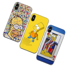 The Simpsons Cartoons Transparent TPU Soft Rubber Phone Case For iPhone 5 SE 6 6s 7 8 X 55S SE 6plus 7plus 8plus XR XS max Coque inonler зеленый iphone 55s