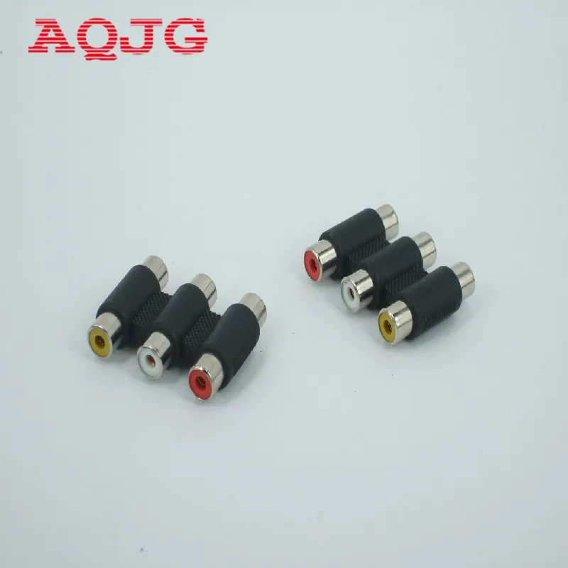 

Hot New 3 RCA PHONO FEMALE SOCKET COUPLER EXTENSION ADAPTER For DVD AQJG