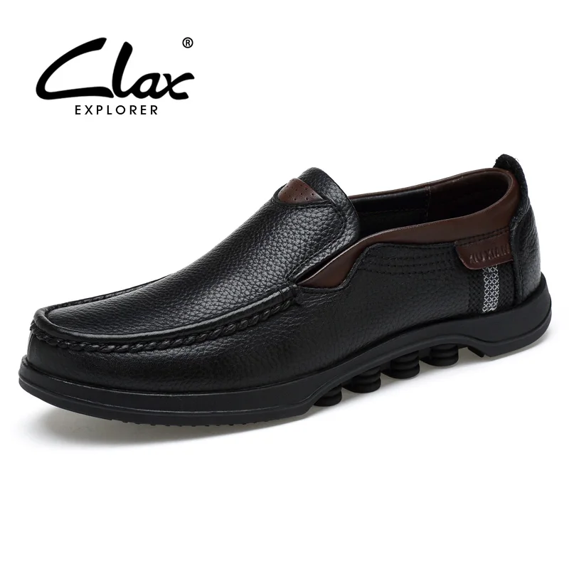 

CLAX Men Black Dress Shoes 2017 Autumn Leather Shoes Genuine Leather Bussiness Formal Shoes Wedding Footwear Luxury Brand