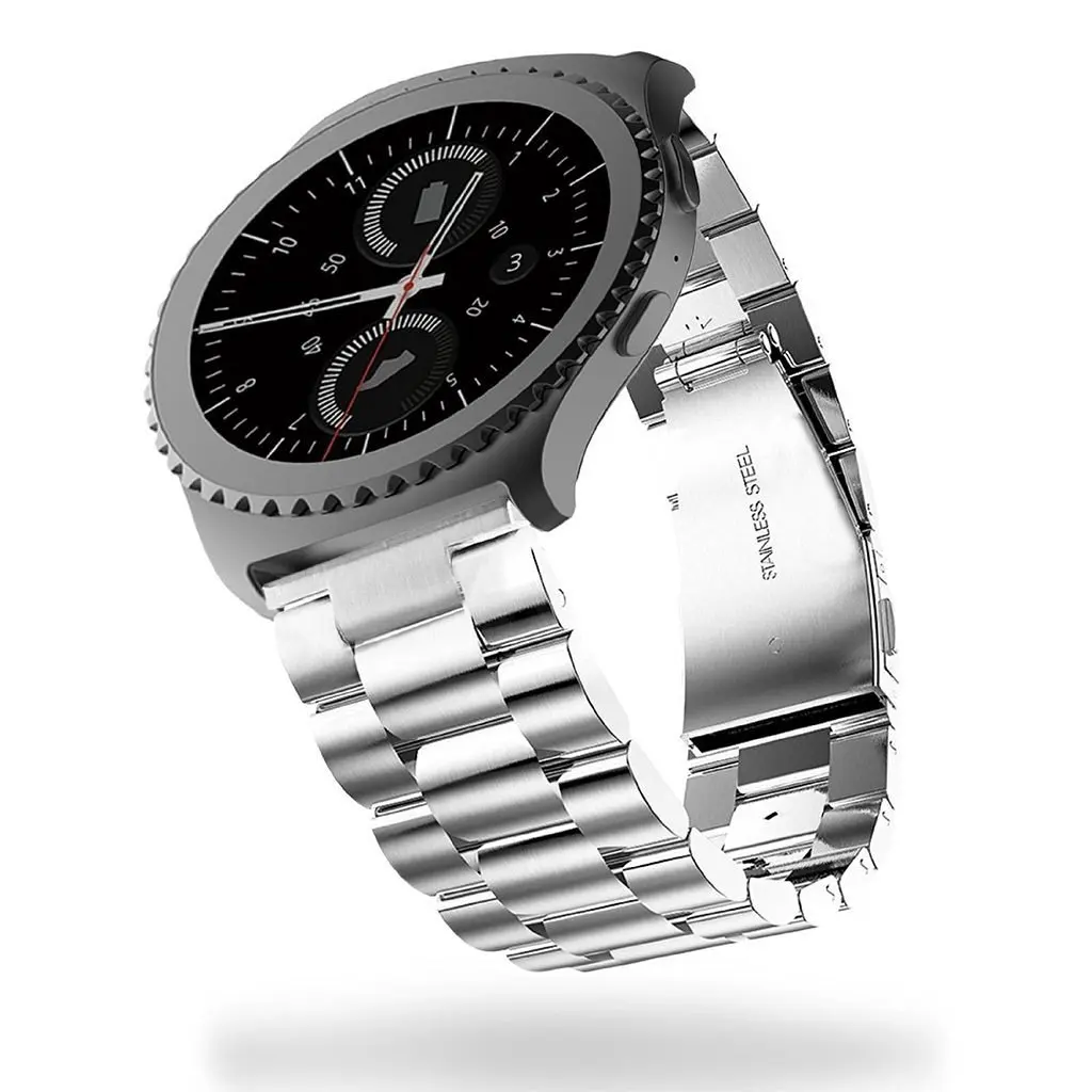 Высокое качество Новая мода из нержавеющей стали наручные часы Набор браслетов для samsung GEAR S2 Классическая складная застежка с безопасной