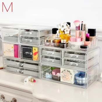 

M Jewelry Storage Box Makeup Container Beads Organizer Ornaments Storage Jewelry Holder Cosmetics Container Acrylic C227