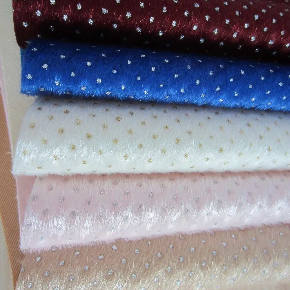 

5pcs 21x30cm A4 glitter spot with fur leather fabric horsehair fabric for diy project craft sawing CN183