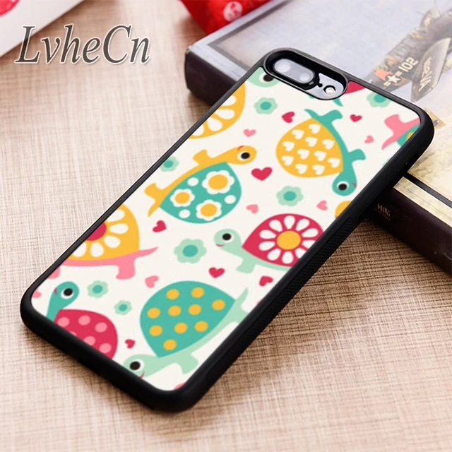 LvheCn чехол для телефона с черепаховыми сердечками iPhone 5 6 6s 7 8 plus X XR XS max 11 12 Pro Samsung