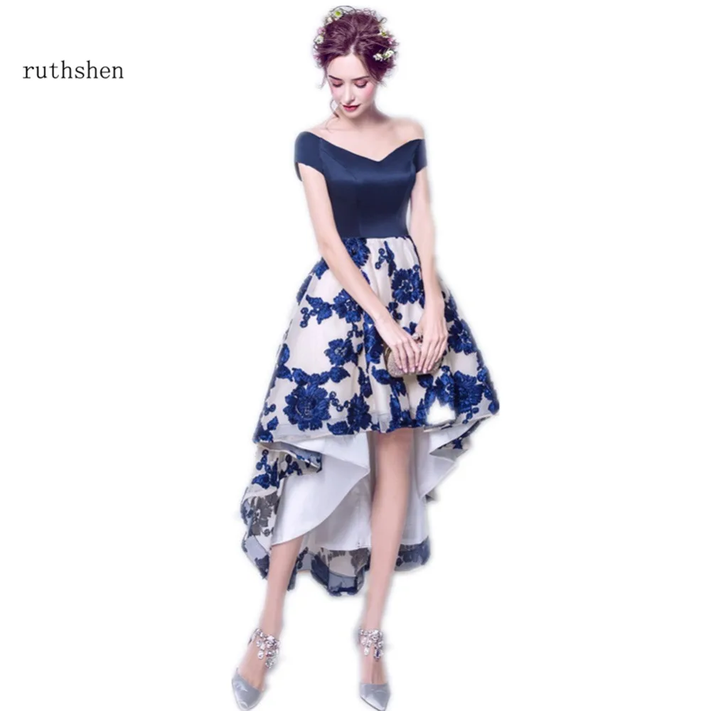 off shoulder long back dress