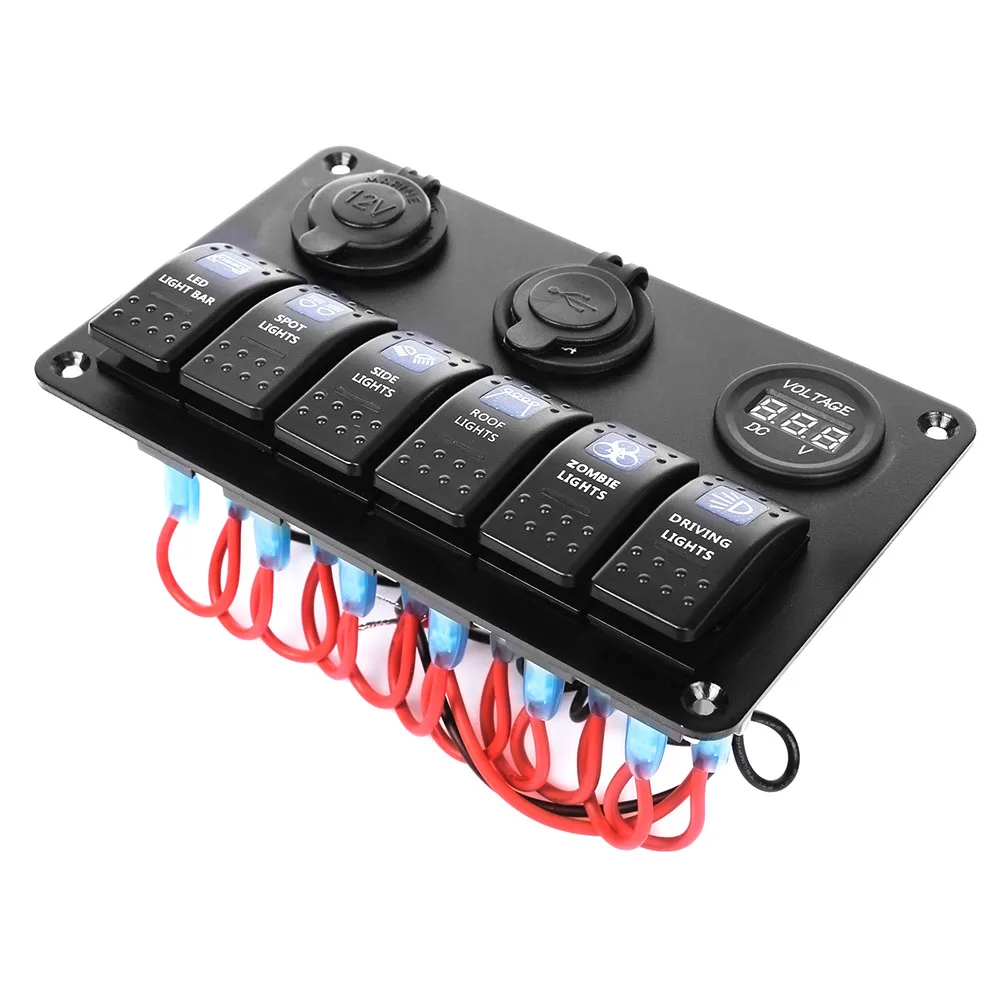 Новое поступление автомобиль 5 Pin двойной светодиодный фонарь USB зарядное