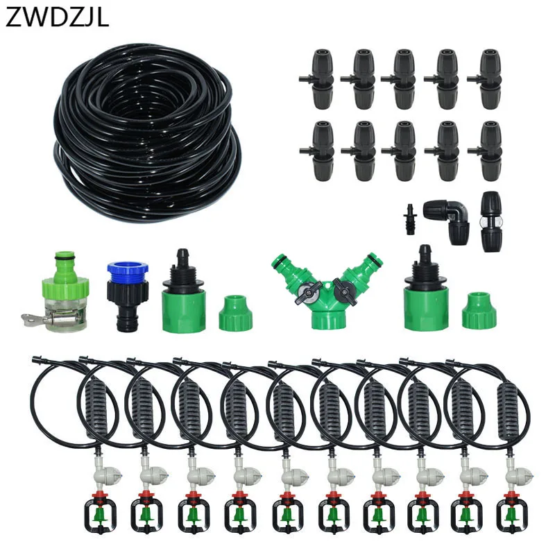 30m DIY Micro Irrigation System Garden Watering Kits Spray Sprinkler