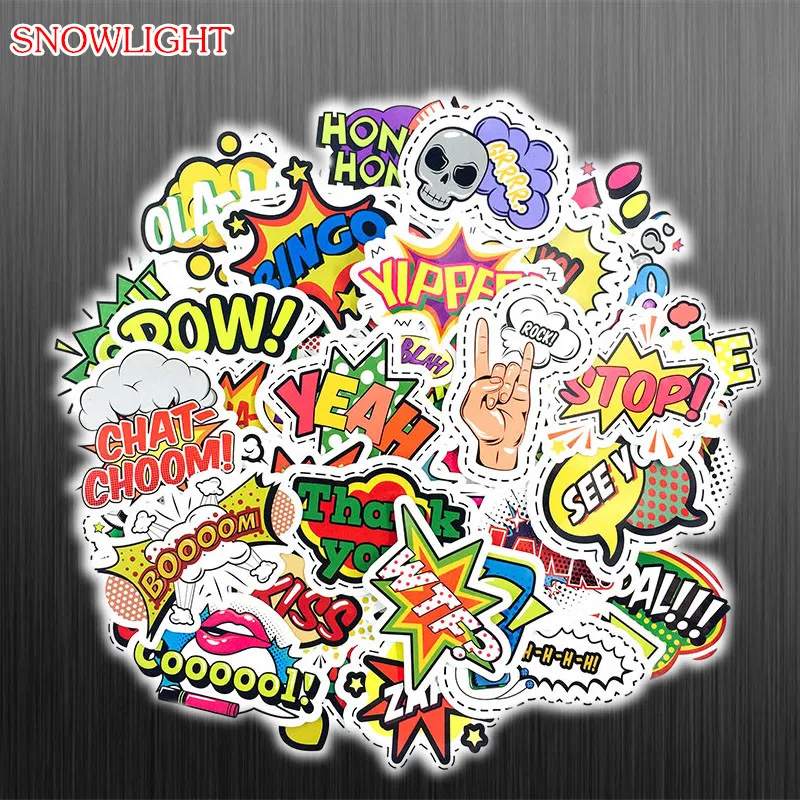 50 PCS Popular Style Text Sticker Toys For Children Creative Buzzword  Stickers Gadgets Gift To DIY Scrapbook Laptop Suitcase