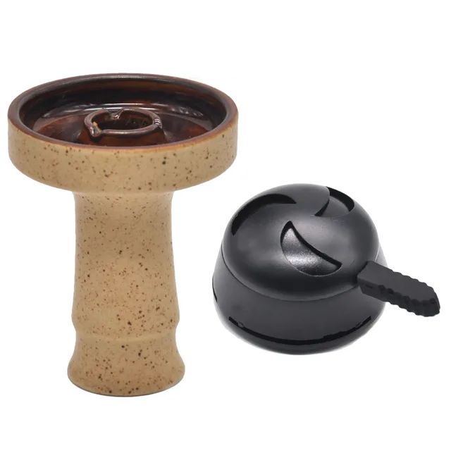 Hookah Ceramic Bowl with Central Big Funnel 3.81" Height Hookah Shisha