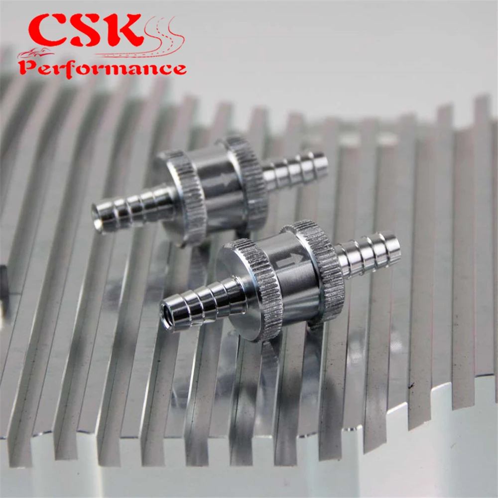 2 Pcs Aluminum 8mm 5/16&quot Non Return Check Valve One Way Petrol Fuel Diesel Silver/Black |
