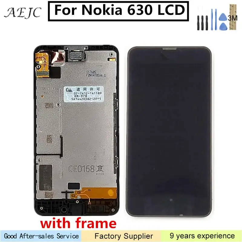 Для Nokia Lumia 630 ЖК дисплей кодирующий преобразователь сенсорного экрана в сборе с