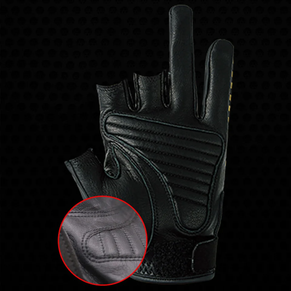Новые высококачественные кожаные рыболовные перчатки для мужчин, три/пять рыболовных перчаток, Нескользящие противоскользящие перчатки для рыбы