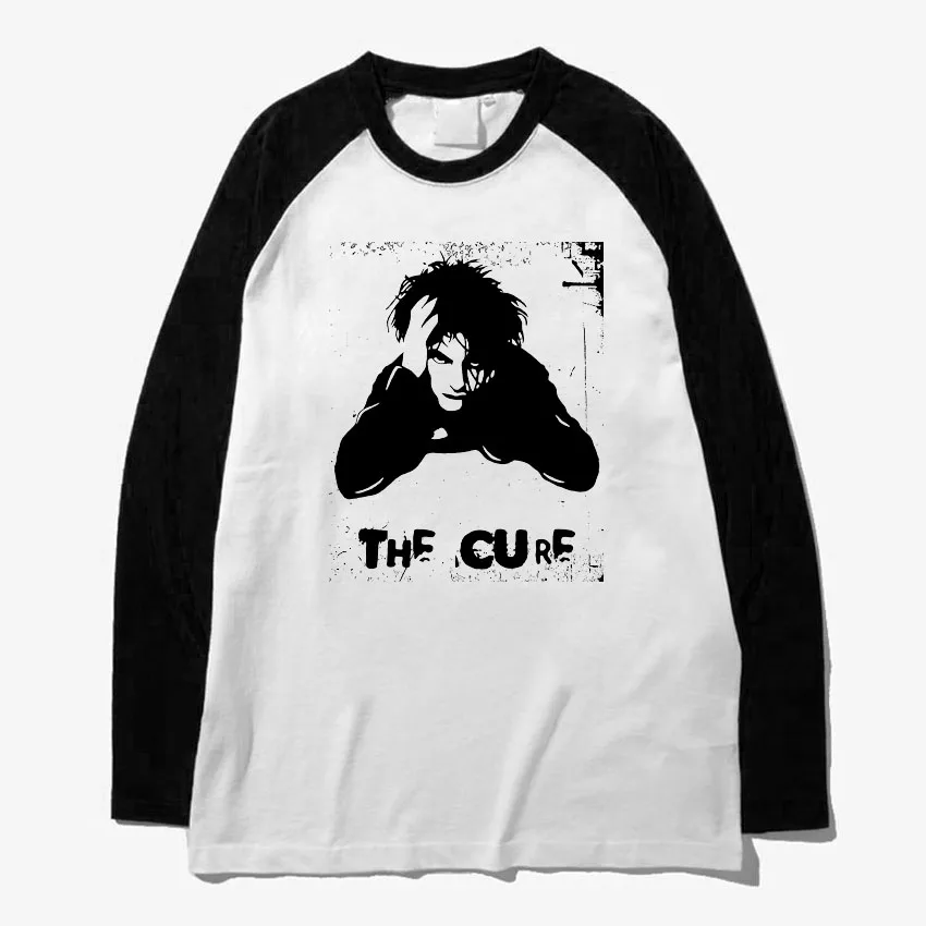 

cure the pictures of you gothic rock men women size high quality raglan style long sleeves t shirt