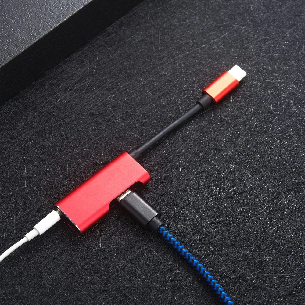 2 في 1 USB C إلى 3.5 ملليمتر محول الصوت ستيريو سماعة محول دونغل و و محول الشحن لجوجل بكسل 2/2 XL ، HTC U11