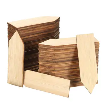 

50 Pcs Bamboo Plant Labels Nursery Garden Markers T-Type Plant Sign Tags