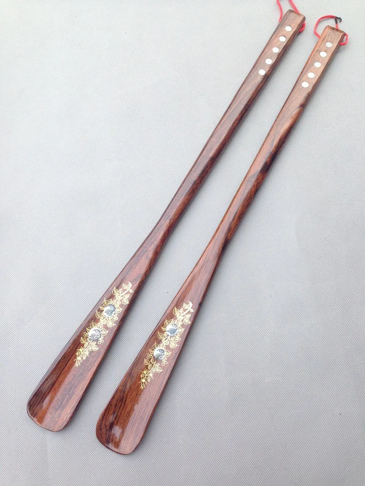 1PC 55CM Hot Wooden Shoe Horn Vietnam mahogany Professional Wooden Long