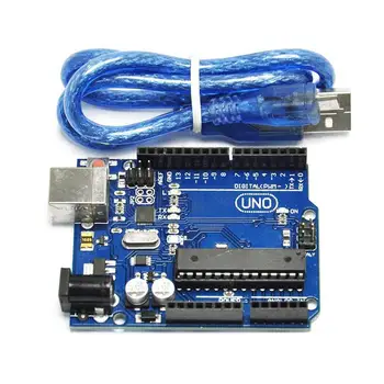 

2pcs UNO R3 ATmega328P ATMEGA16U2 Development Board Compatible With USB Cable for UNO R3 Arduino