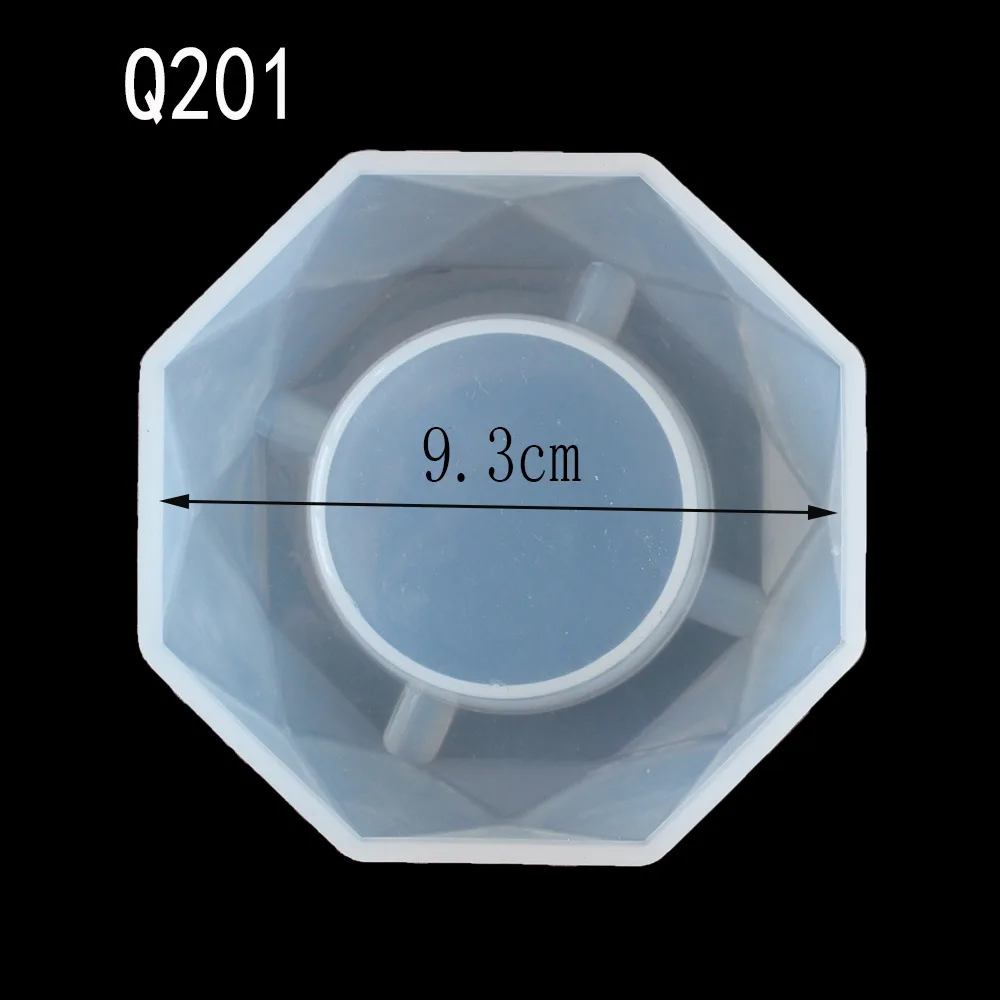 17 стилей, зеркальная пепельница, силиконовая форма, кристалл, эпоксидная УФ-смола, пластиковый ручной контейнер, глянцевая полированная, 1 шт