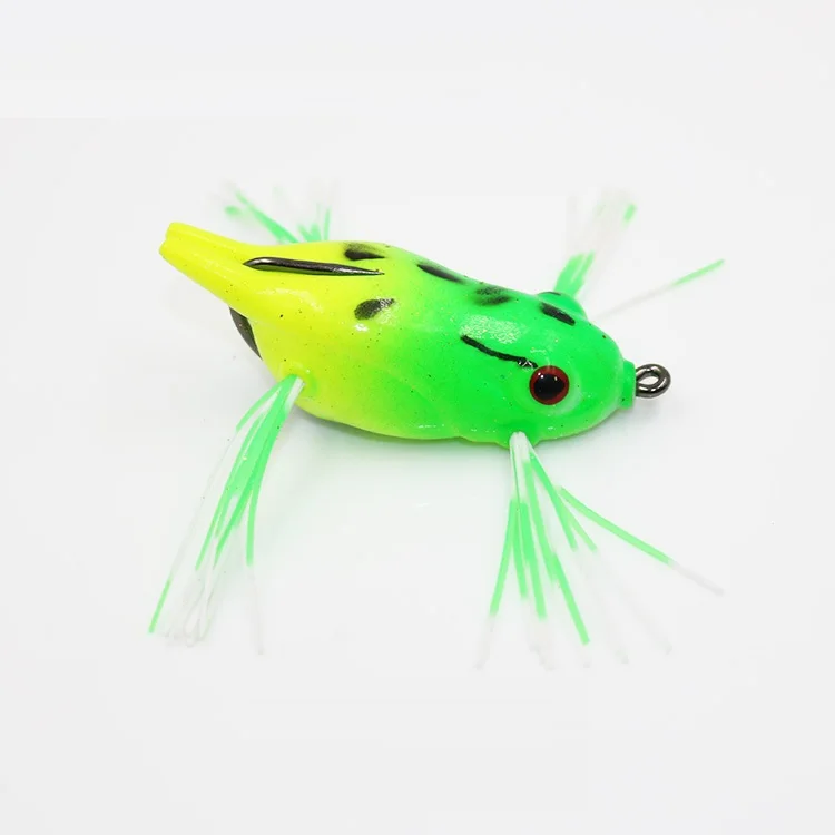 7g Fishing Lures Treble Hooks Topwater Ray Frog Minnow Bait Crankbait Wobblers 3D Eyes Fishing Tackle
