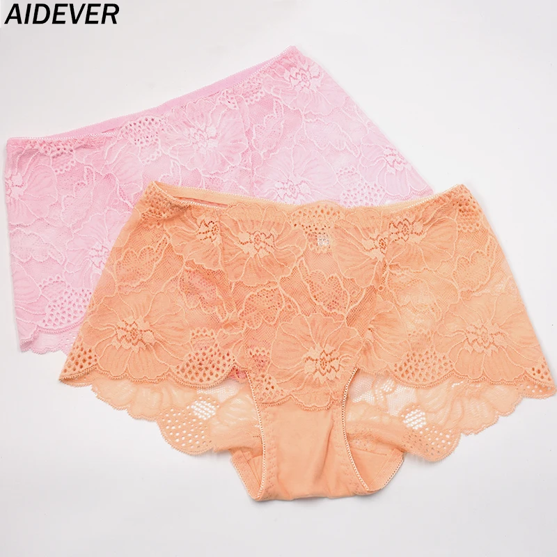 AIDEVER 2 шт./лот женские кружевные сексуальные трусики шелковые Бесшовные