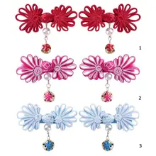 2 шт. китайский Стиль заколки для волос для девочек милое платье принцессы с бантом, праздничные шпильки для волос