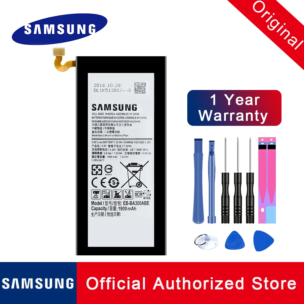 

EB-BA300ABE Original Battery For Samsung Galaxy A3 A300 A3000 A300F A300H Replacement Phone Batteria 1900mAh + Tools