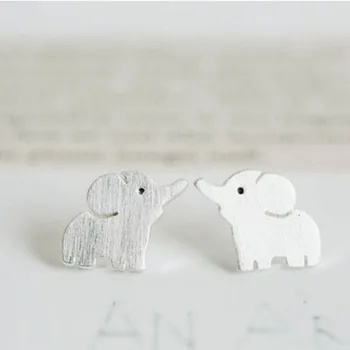 

Wholesale 10 Pairs Cute Little Snubby Nose Elephant Stud Earrings Fashion Ear Women Piercing Accessories Can Mix Color