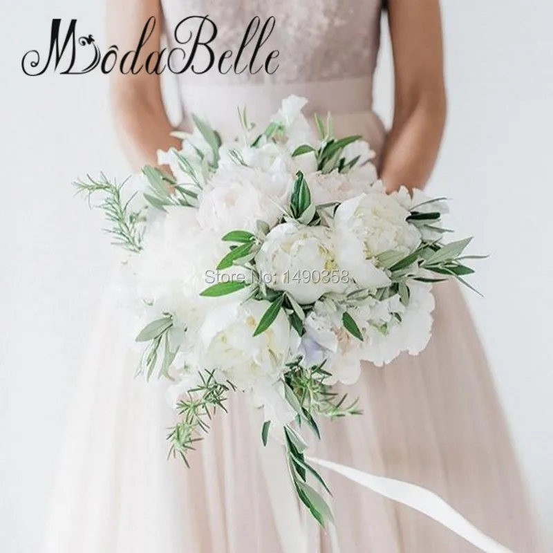 6293 Magnifiques Bouquets De Mariage Pour Mariées Vert Blanc Pivoine Artificielle Kunstmatige Bruidsboeketten Mariée Demoiselle Dhonneur Fleur