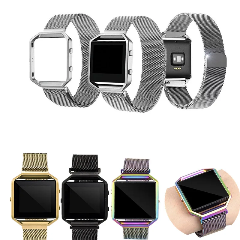 

ASHEI WatchBands For Fitbit Blaze Bands Milanese Loop Watch Band Replacement Mesh Strap With Metal Frame for Fitbit Blaze