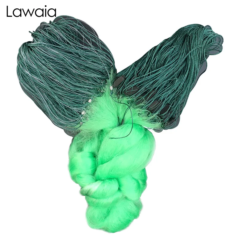 

Lawaia Fishing Sticky Net Three Layers 1.5mx100m long 4 Finger Net Imported High Quality Brown Silk Fish Landing Nets Fish Tools