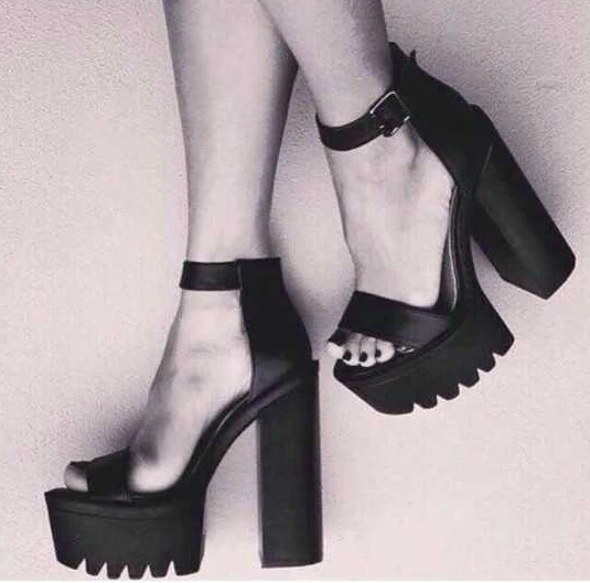 rubber platform sandals