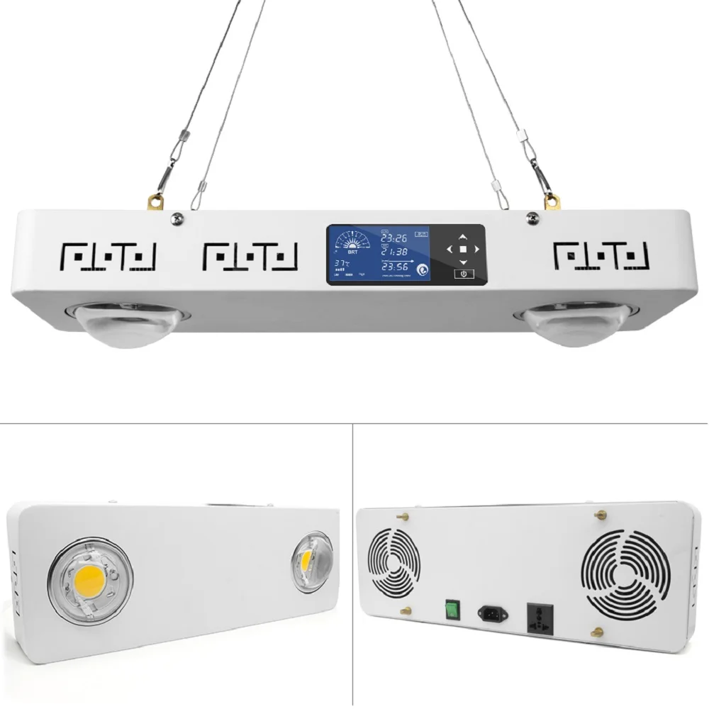

Dimmable CREE CXB3590 200W COB LED Grow Light Full Spectrum with LCD Display Timer Temp-Control for Indoor Plant All Stage Grow