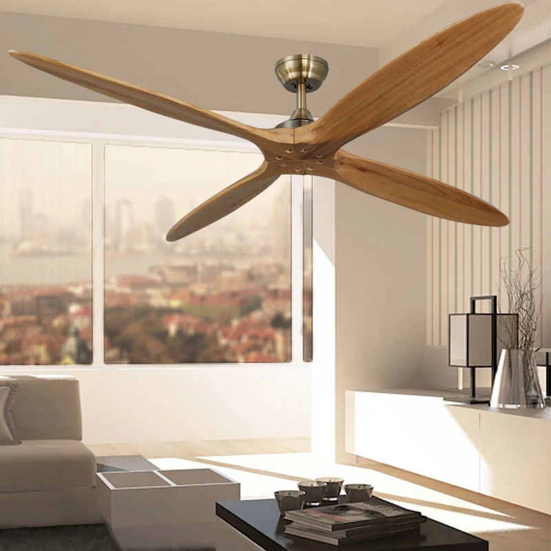 60 Inch Wooden Ceiling Fan Dc Remote Control Decorative Wood Ceiling