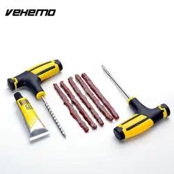Vehemo 8 шт./компл. авто ремонт шин Fix Tool Kit бескамерные шины Прокол Plug ремонт инструмент