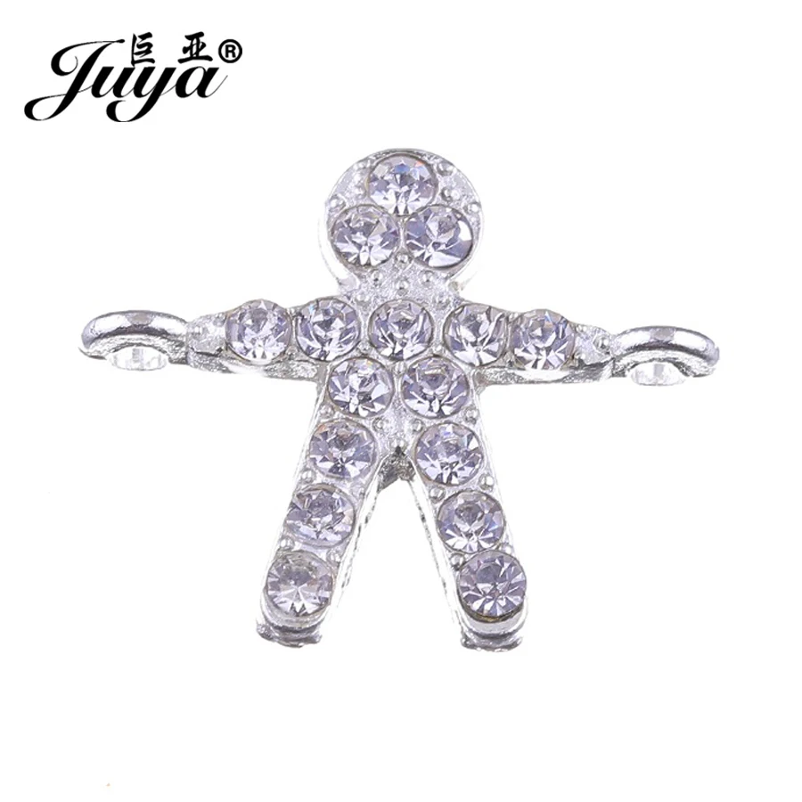 

20pcs 21x17.5mm Rhinestone Human Shape Connector Charms For Necklace Bracelet DIY Jewelry Making Findings Handmade Accessories
