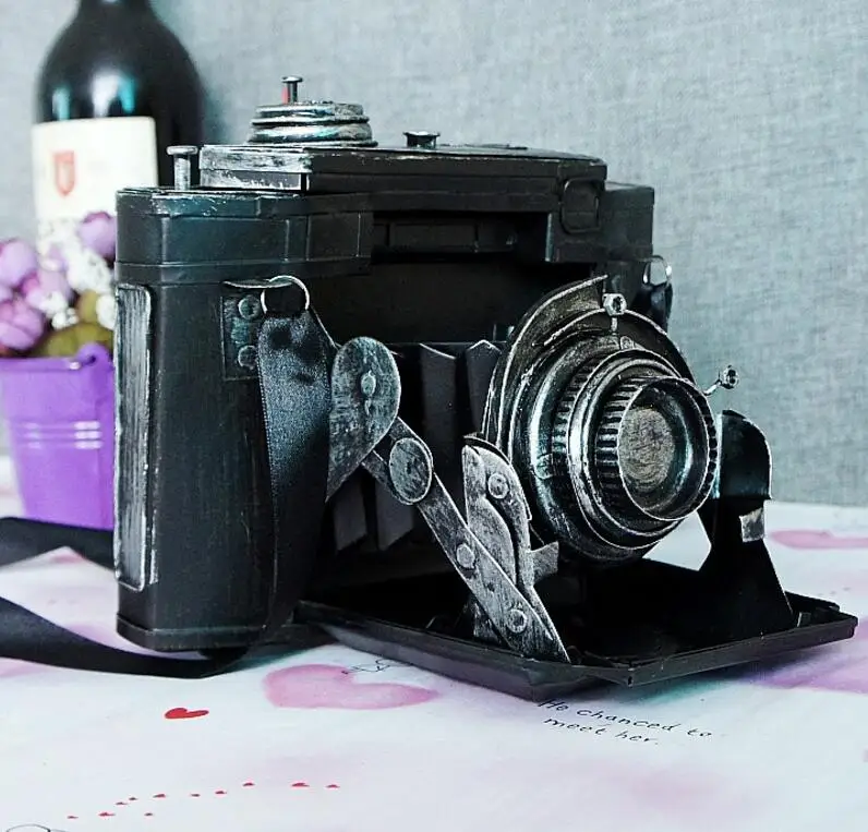 vintage retro classic Distressed movie prop antique camera hand made