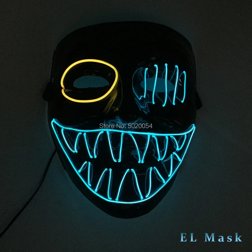 GZYUCHAO EL Newstyle EL Вечерние Маски светодиодная светящаяся маска диджея светящаяся в темноте для танцев DJ клуб бар, ночной клуб