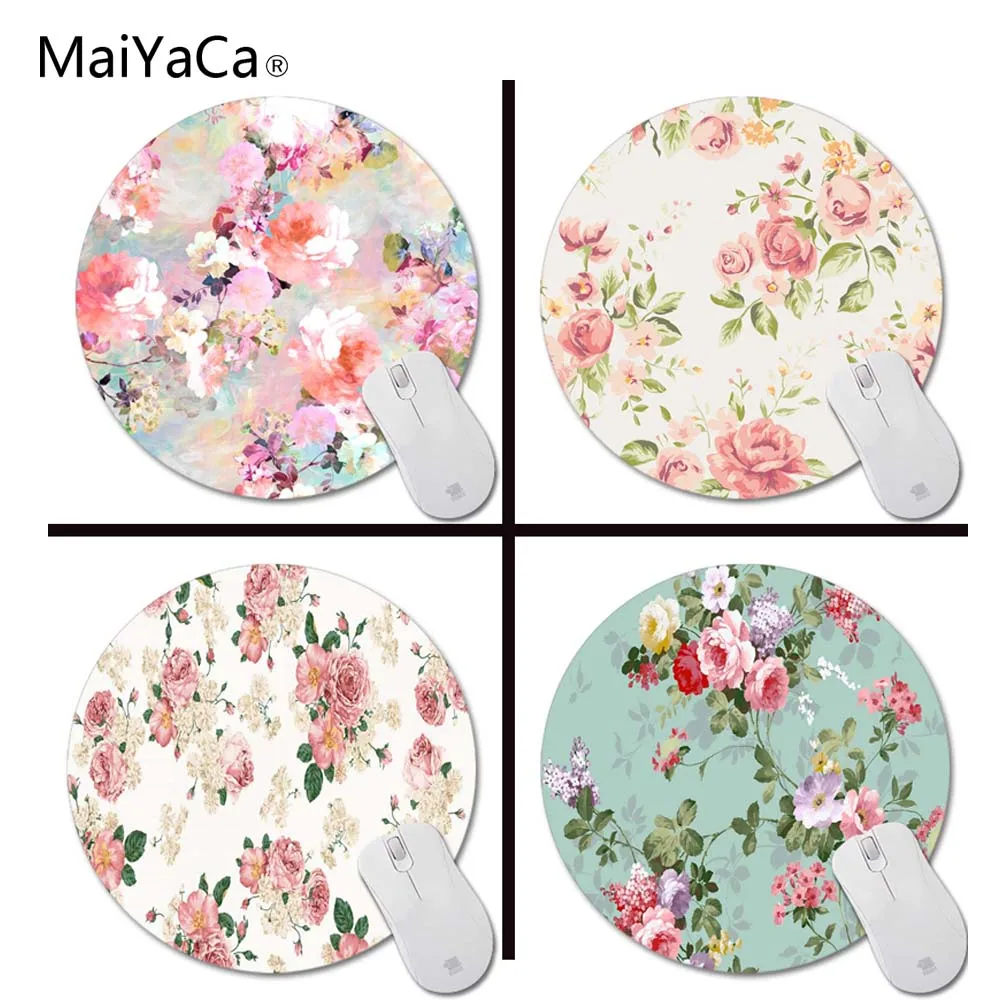 MaiYaCa love of a flower prints коврик для мыши маленький размер круглый игровой Нескользящий Резиновый Коврик