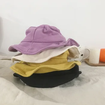 

Children's Sun Shade Hat Folding Cloth Toddler Baby Cap Candy Color Pure Color Sun Protection Hat for Boys Girls Baby Acceories