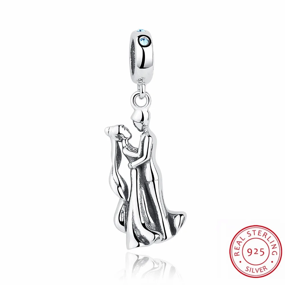 

Personalized Romantic Wedding Charm Pendant Fit Necklace 100% 925 Sterling Silver Beads Charms DIY Engagement Jewelry Gift