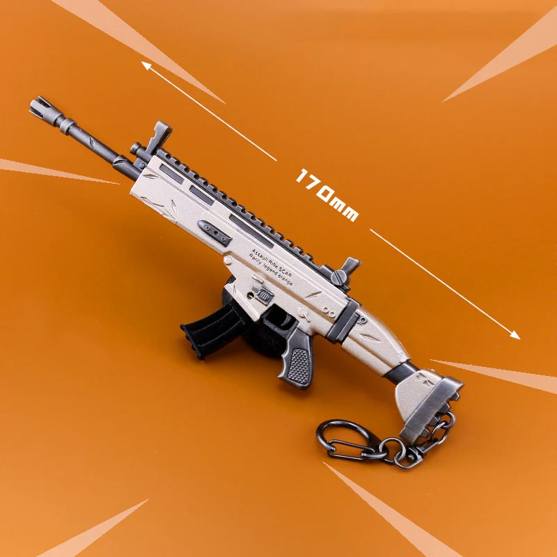 

Fortnight Gun Model Toy Fortnited Battle Royale Action Figure 17cm Scar Rifle Weapon Metal Toy Fortnight Game