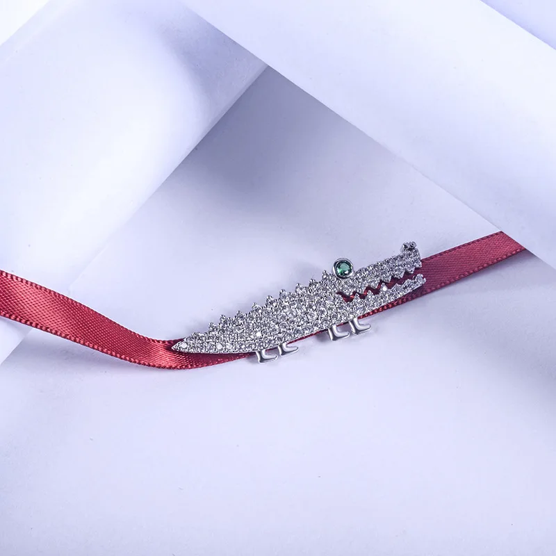 Высококлассные Новые Креативные новые крокодиловые шеи воротник женский простой ленты колье ожерелье Мода для женщин колье