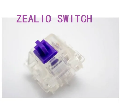 Zealio переключатели(тактильные) фиолетовый пользовательский 62 г 65 г 67 г 78 г прозрачный корпус для механической клавиатуры