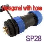 SP20 водонепроницаемый разъем вилки и розетки с фланцем 4 отверстие IP68 1 pin 2 pin-код 3/4/5/6/7/9/10/12/14Pin
