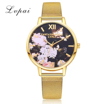 

LVPAI Watches Women Stainless Steel Bracelet Analog Quartz Watch Casual Wristwatches Brand Watches Women Luxury Montre femme #F
