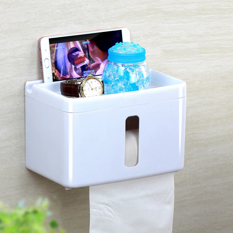 Творческий Ванная комната ткани коробка для хранения Бумага Полотенца Nailless Водонепроницаемый Бумага Полотенца извлечения
