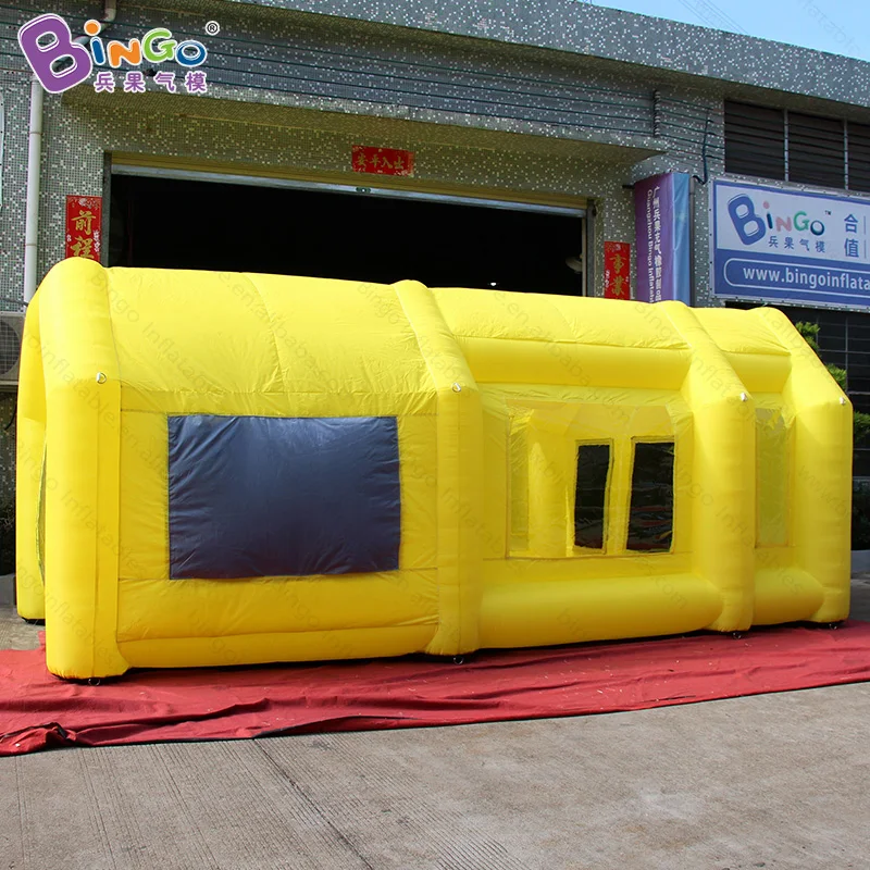  Free shipping 6X3X2.5 meters yellow inflatable spray paint booth inflatable car painting cabine car